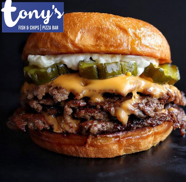Burgers Served at Tony's Whitburn Takeaway