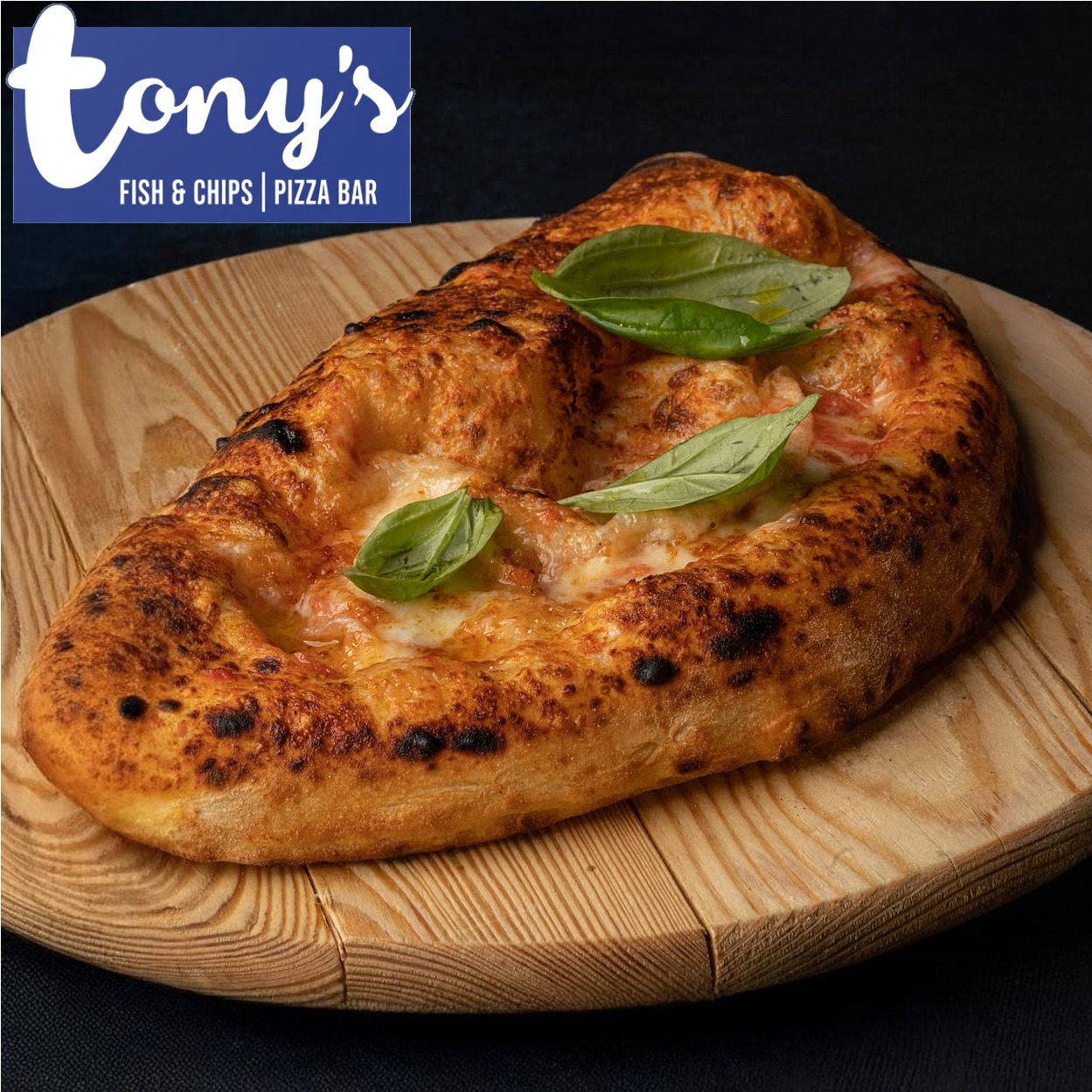 Calzones Served at Tony's Whitburn Takeaway