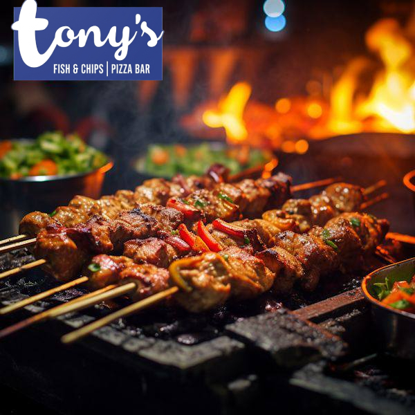 Kebabs Served at Tony's Whitburn Takeaway